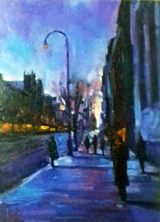 City Sidewalks - Chelsea, New York 2006 42x35 Super Huge Original Painting - Michael Flohr City Sidewalks - Chelsea, New York 2006 42x35 Super Huge Original Painting - Michael Flohr