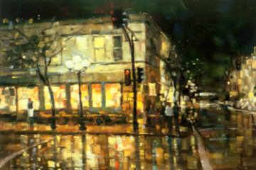 City Reflections 2005 Embellished Limited Edition Print - Michael Flohr