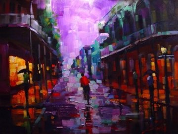Royal Street, New Orleans 2004 Embellished Limited Edition Print - Michael Flohr Royal Street, New Orleans 2004 Embellished Limited Edition Print - Michael Flohr