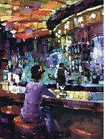 Mel At the Bar 2003 Embellished Limited Edition Print by Michael Flohr - 1