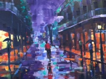 Royal Street New Orleans 2004 Embellished Limited Edition Print - Michael Flohr Royal Street New Orleans 2004 Embellished Limited Edition Print - Michael Flohr