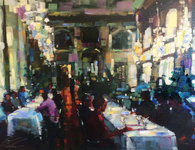 Crystal Cafe Embellished 2006 Limited Edition Print by Michael Flohr Crystal Cafe Embellished 2006 Limited Edition Print by Michael Flohr