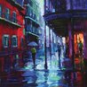 Bourbon Street 2009 - Framed Embellished Giclee on Canvas - Louisiana Limited Edition Print by Michael Flohr - 0