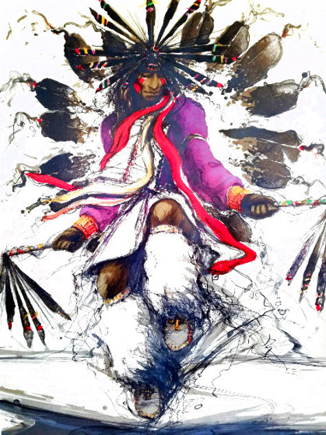 Apache Dancer 1984 Limited Edition Print by Larry Fodor