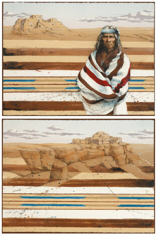 Anasazi Dream I and II Diptych AP 1980 Limited Edition Print - Larry Fodor