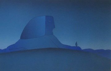 Blue Sphinx Poster and Other 1977 Other - Jean Michel Folon Blue Sphinx Poster and Other 1977 Other - Jean Michel Folon