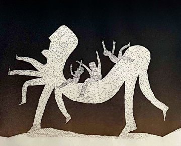 Le Cirque (Circus) 1977 Limited Edition Print - Jean Michel Folon Le Cirque (Circus) 1977 Limited Edition Print - Jean Michel Folon