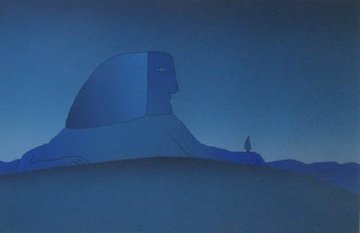 l'etranger/blue Sphinx 1975 Limited Edition Print - Jean Michel Folon l'etranger/blue Sphinx 1975 Limited Edition Print - Jean Michel Folon