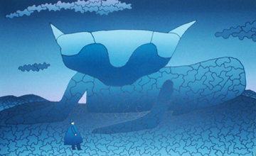 Paysage Du Chat 1972 Limited Edition Print - Jean Michel Folon Paysage Du Chat 1972 Limited Edition Print - Jean Michel Folon
