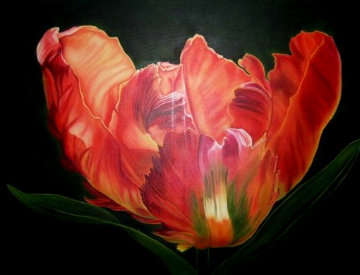 Eclosion - Tulip Rococo 2020 36x48 Original Painting - Claire Fontaine Eclosion - Tulip Rococo 2020 36x48 Original Painting - Claire Fontaine