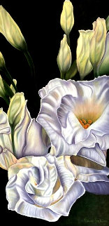 Fascination-lisianthus 2020 40x22 Original Painting - Claire Fontaine Fascination-lisianthus 2020 40x22 Original Painting - Claire Fontaine