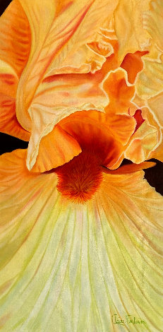 Soleil Discret - Iris Musette 2020 44x26 Huge Original Painting - Claire Fontaine
