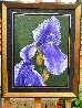 Vent Champêtre - Iris Versicolor 2020 32x26 Original Painting by Claire Fontaine - 2