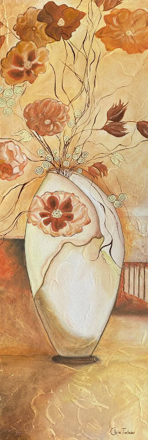 Beauté Chinoise - Bouquet Vase 2018 36x12 Original Painting by Claire Fontaine