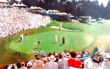 Golf Foursome At Oregon Country Club - Hand Signed By Arnold Palmer 1993 Limited Edition Print - Bart Forbes Golf Foursome At Oregon Country Club - Hand Signed By Arnold Palmer 1993 Limited Edition Print - Bart Forbes