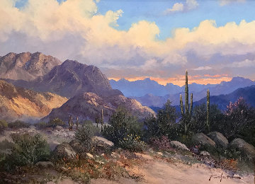 Untitled Landscape 1995 34x48 Original Painting - Caroll Forseth Untitled Landscape 1995 34x48 Original Painting - Caroll Forseth