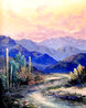 Desert Sunset 32x26 - Framed Oil on Canvas Original Painting by Caroll Forseth - 0 Desert Sunset 32x26 - Framed Oil on Canvas Original Painting by Caroll Forseth - 0