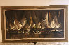 Sailboats 1964 32x55 Original Painting by Ozz Franca - 1 Sailboats 1964 32x55 Original Painting by Ozz Franca - 1
