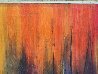 Manhattan Skyline With Burning Ships 1969 36x60 Huge Original Painting by Ozz Franca - 3