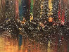 Manhattan Skyline With Burning Ships 1969 36x60 Huge - New York, NYC Original Painting by Ozz Franca - 4