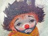 Clown Original 1960 27x23 Original Painting by Ozz Franca - 2