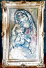 Untitled Madonna and Child 43x25 - Huge Original Painting by Ozz Franca - 1