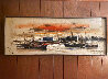 Untitled Seascape Abstract 1965 19x41 - Huge Original Painting by Ozz Franca - 1