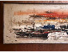 Untitled Seascape Abstract 1965 19x41 - Huge Original Painting by Ozz Franca - 2