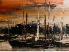 Untitled Seascape Abstract 1965 19x41 - Huge Original Painting by Ozz Franca - 6