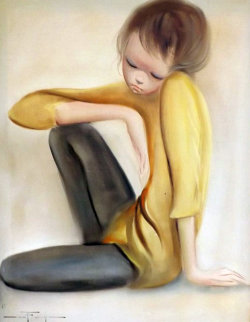 Untitled Boy 1965 32x28 Original Painting - Ozz Franca Untitled Boy 1965 32x28 Original Painting - Ozz Franca