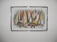 Untitled Early Painting 1960 24x36 Original Painting by Ozz Franca - 1 Untitled Early Painting 1960 24x36 Original Painting by Ozz Franca - 1