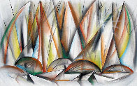 Untitled Early Painting 1960 24x36 Original Painting by Ozz Franca - 0 Untitled Early Painting 1960 24x36 Original Painting by Ozz Franca - 0