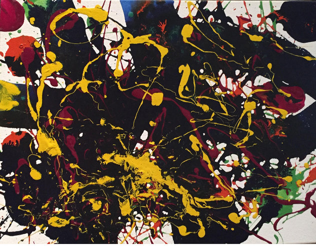 Untitled 1994 Acrylic on Canvas 22.5 x 18.75 Original Painting by Sam Francis