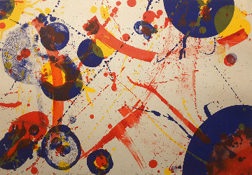 Unique Mixed Media SF 71 Proof From the Pasadena Suite Works on Paper (not prints) - Sam Francis