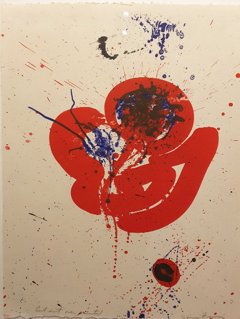 Unique Mixed Media, 21 x 17, 1963 Works on Paper (not prints) by Sam Francis