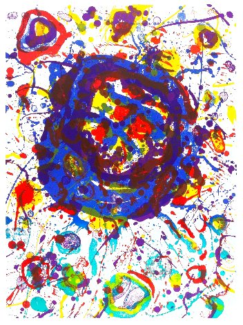 Untitled, From Michael Walberg Poemes Dans Le Ciel (Lembark 272) Limited Edition Print - Sam Francis