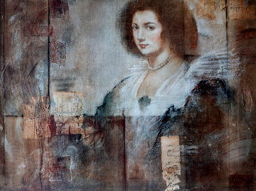 Untitled Portrait of a Woman 32x43 Original Painting - Richard Franklin Untitled Portrait of a Woman 32x43 Original Painting - Richard Franklin