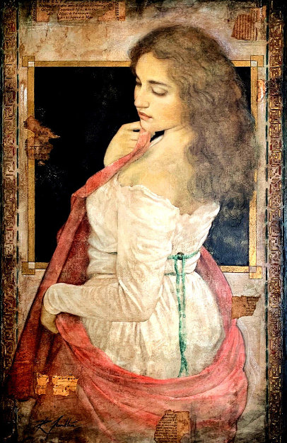 Thisbe 1994 35x25 Original Painting - Richard Franklin