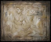 Untitled Grecian Man 36x44 Super Huge Original Painting by Richard Franklin - 4 Untitled Grecian Man 36x44 Super Huge Original Painting by Richard Franklin - 4