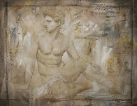 Untitled Grecian Man 36x44  Huge Original Painting by Richard Franklin - 0