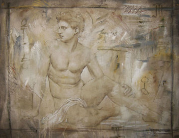 Untitled Grecian Man 36x44 Super Huge Original Painting - Richard Franklin Untitled Grecian Man 36x44 Super Huge Original Painting - Richard Franklin
