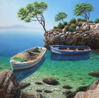 CHidden Cove 2003 48x48 Original Painting - Frane Mlinar CHidden Cove 2003 48x48 Original Painting - Frane Mlinar
