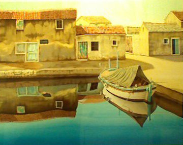 Adriatic Village AP 1994 Limited Edition Print - Frane Mlinar Adriatic Village AP 1994 Limited Edition Print - Frane Mlinar