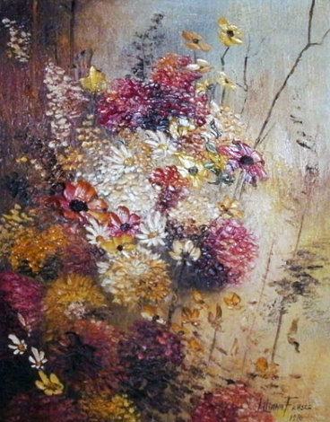 Fall Bouquet 1970 38x22 Original Painting - Liliana Frasca