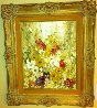 Petite Bouquet Painting -  1971 42x36 Huge Original Painting by Liliana Frasca - 1
