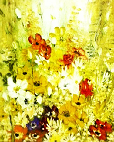 Petite Bouquet Painting -  1971 42x36 Huge Original Painting - Liliana Frasca