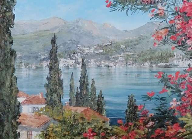 Lake Como, Italy 15x18 Original Painting by Liliana Frasca
