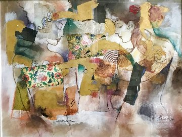 Les Dames Du Lac Original 53x64 Huge Original Painting - Francois Fressinier Les Dames Du Lac Original 53x64 Huge Original Painting - Francois Fressinier
