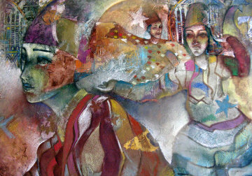 of the East 1993 40x56 Super Huge Original Painting - Francois Fressinier of the East 1993 40x56 Super Huge Original Painting - Francois Fressinier