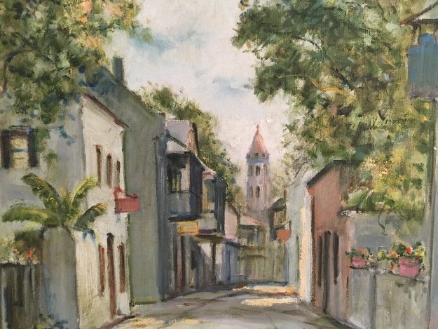 View South On Saint George Street St Augustine Fl 1950 21x16 By